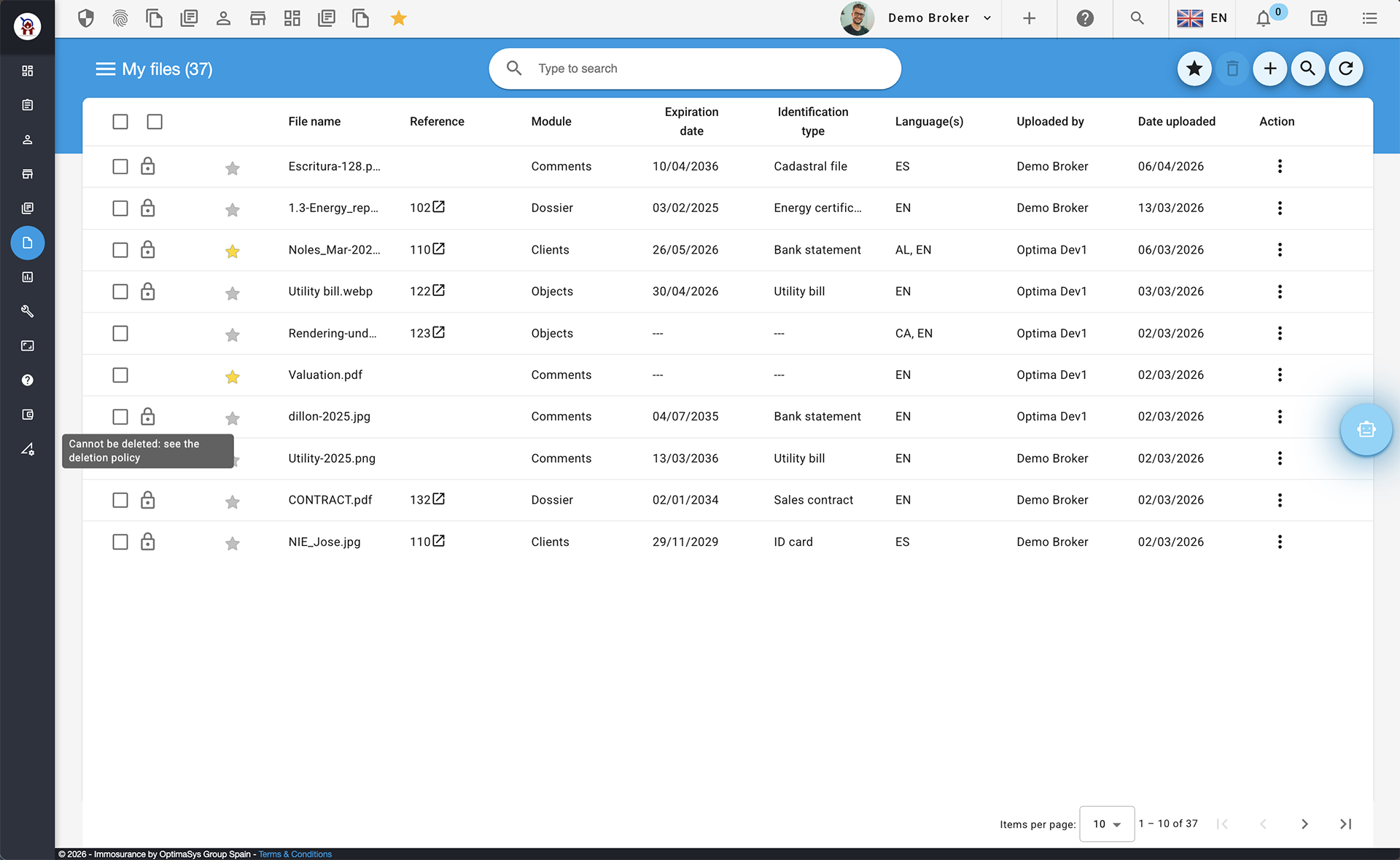 File management - deletion & expiration policies